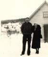 Gertie & Sanford Trecarten at their ski slope