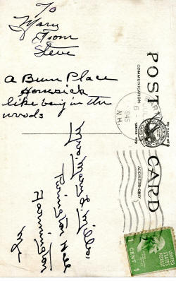 backside of 1945 card