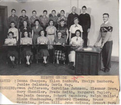 8th grade class mid 1950's bartlett nh