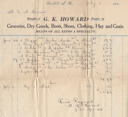 GK Howard invoice 1910