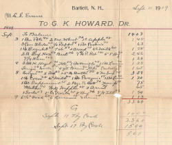 GK Howard Invoice