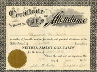 perfect attendance certificate